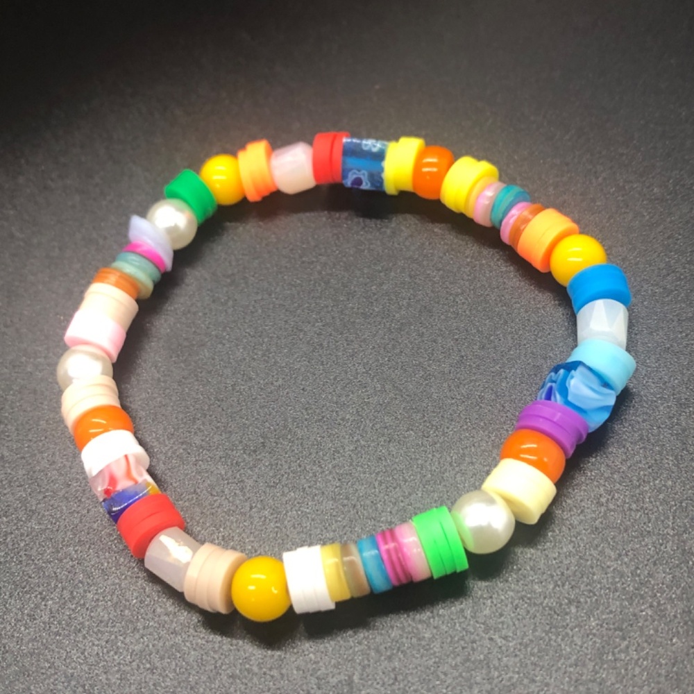 Assorted Bead Stretchable Bracelet